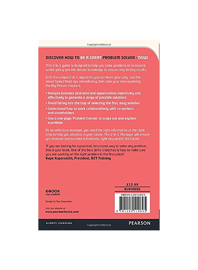 Be a Great Problem Solver Now!: The 2-in-1 Manager: Speed Re Paperback English by Adrian Reed - 2016  - Image 2