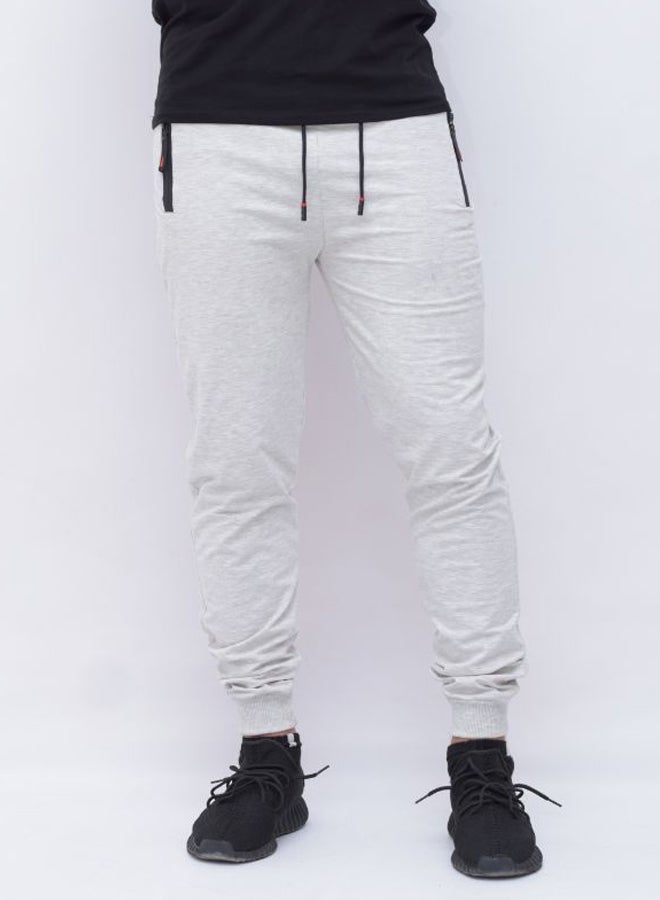 Caesar Packet Detailed Casual Sweatpant Light Grey  - Image 1
