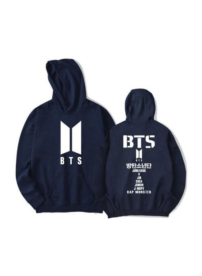 جوي شيك طقم هودي بطبعة BTS من قطعتين أزرق/أبيض  - Image 2