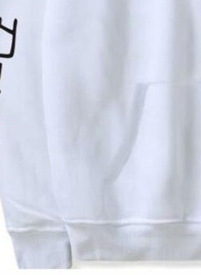 Joychic European And American Trend Fashion Lil Peep Hooded Pullover White/Black/Purple  - Image 2