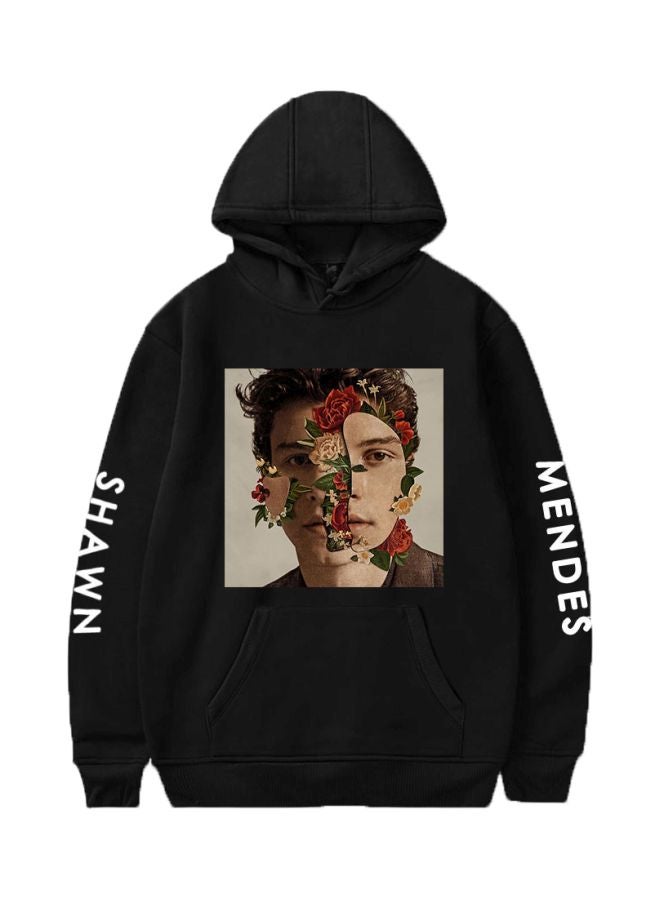 Joychic Shawn Mendes Printed Hoodie Black/White  - Image 1