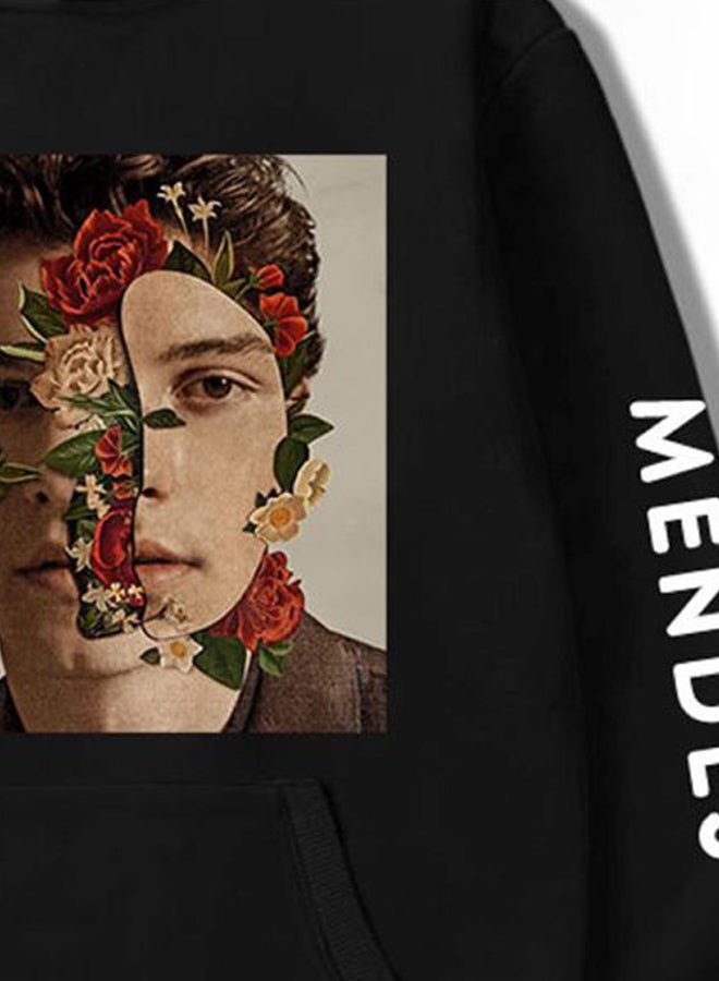 Joychic Shawn Mendes Printed Hoodie Black/White  - Image 3