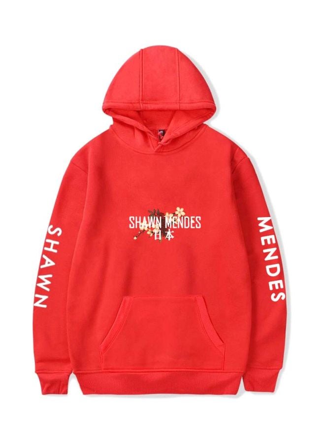 Joychic Shawn Mendes Printed Hoodie Red/White/Black  - Image 1