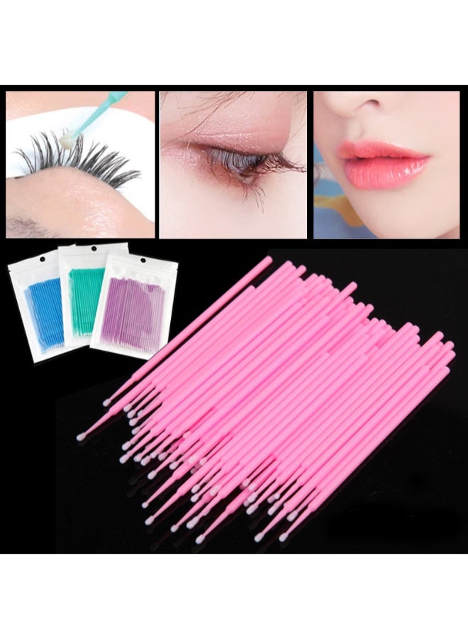Beauenty - 100-Piece Disposable Lash Removing Swab Micro Brush Set Pink - Image 1