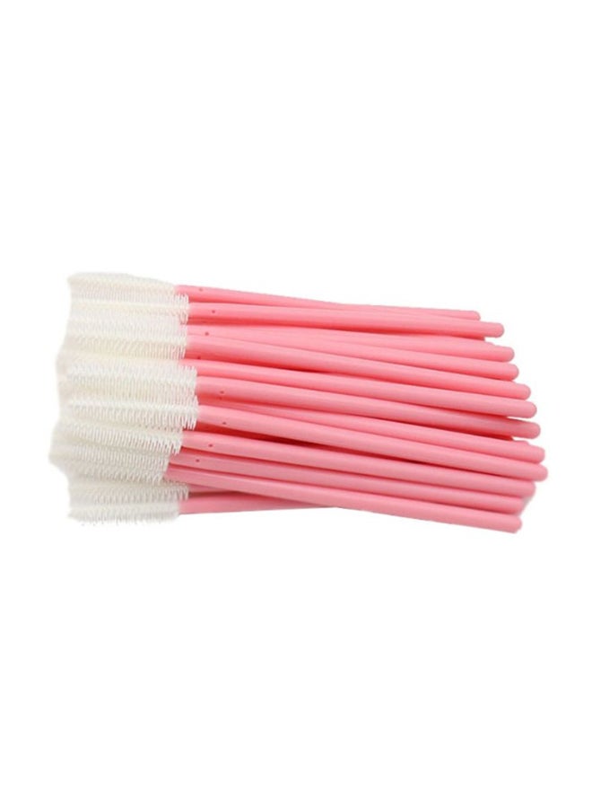 Beauenty 50-Piece Disposable Eyelashes Brush Pink/White - Image 2