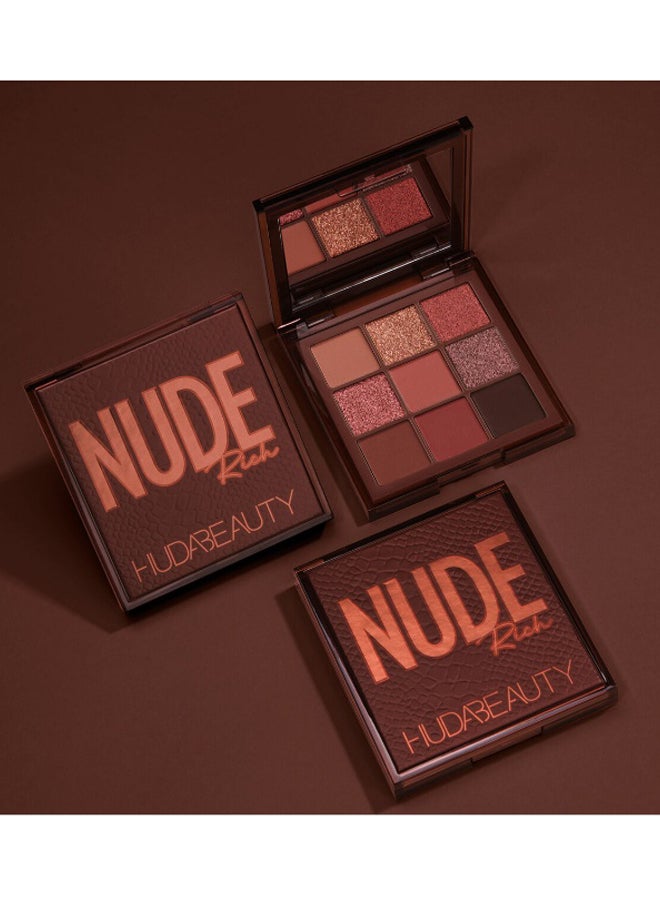 HUDA BEAUTY - 9 Shades Eyeshadow Palette Nude Rich - Image 1