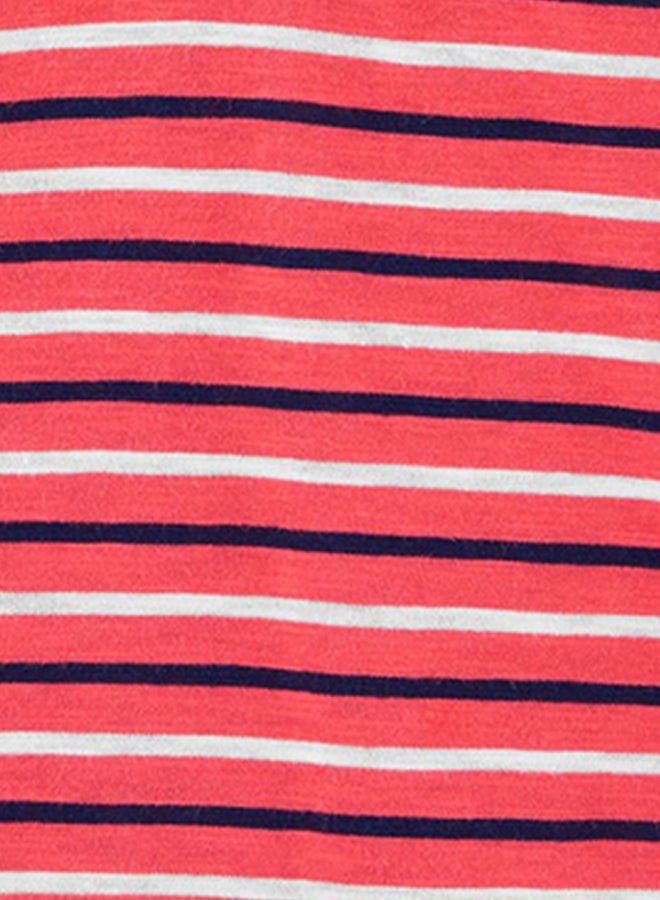 carter's Striped Henley Romper Red - Image 2