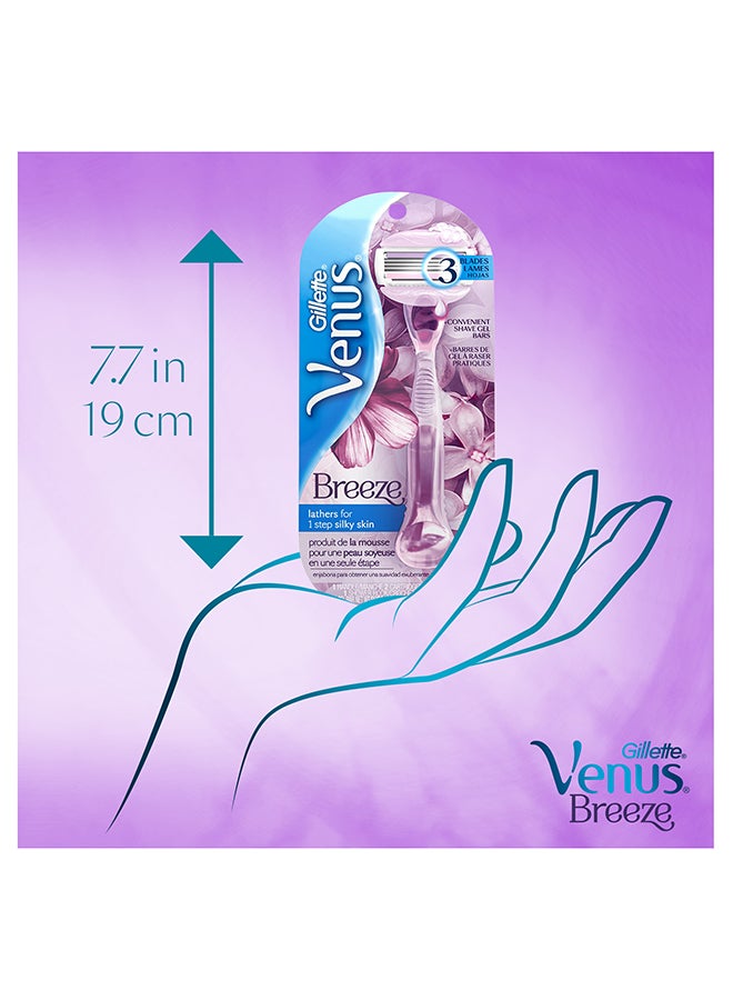Venus Gillette Breeze Women's Razor, 1 Count @25%Off - Image 3