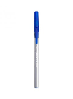 Bic 20-Piece Round Stic Grip Ball Point Pen Grey/Blue  - Image 2