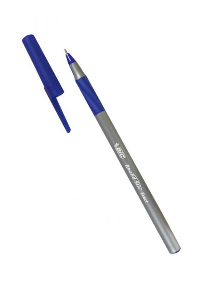 Bic 20-Piece Round Stic Grip Ball Point Pen Grey/Blue - Image 3