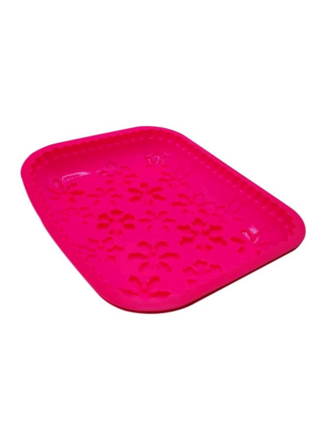 أسمات قالب فوندان من السيليكون بتصميم ثلاثي الأبعاد لون وردي 30x26سم - Image 2