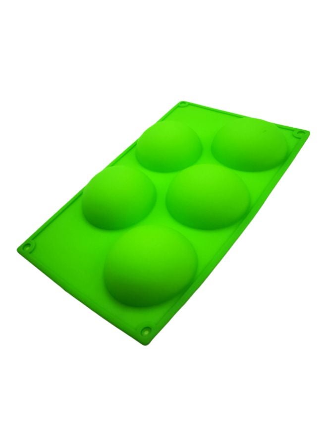 asmat 5-Cavity Silicone Circle Mould Green 29x17cm - Image 2