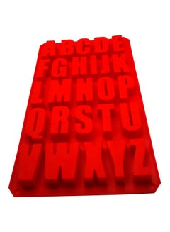 asmat Silicone Letters Alphabet Pudding Bakeware Mould Red 33x22cm  - Image 1