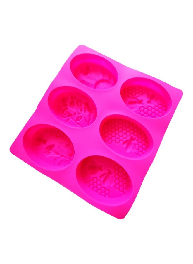 asmat 6-Cavity Bee Shaped Silicone Mould Pink 21.5x20cm - Image 2