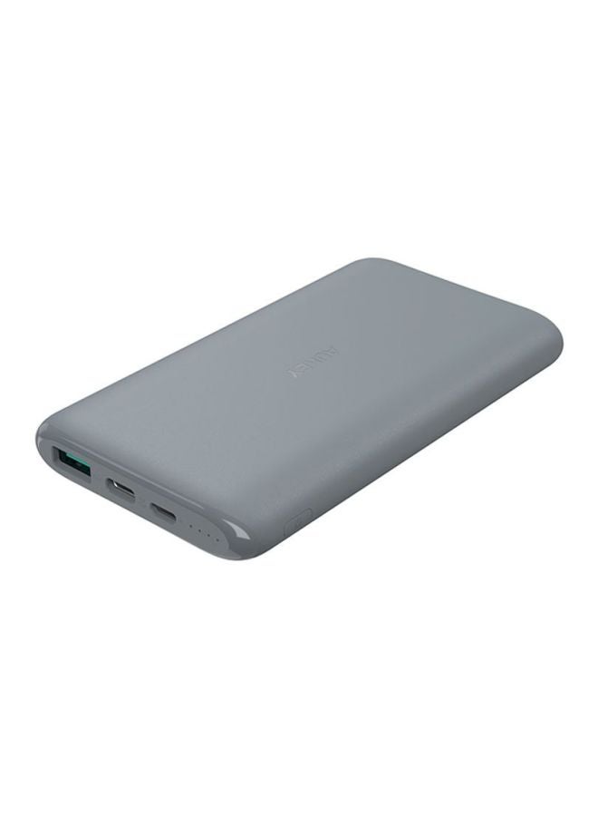 Aukey Rapid charge Ultra Slim Power Bank Grey - Image 1