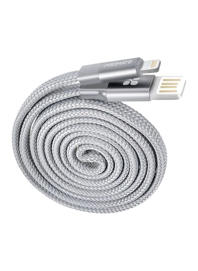 بروميت كابل سهل اللف بمنفذ USB لمزامنة البيانات رمادي - Image 1