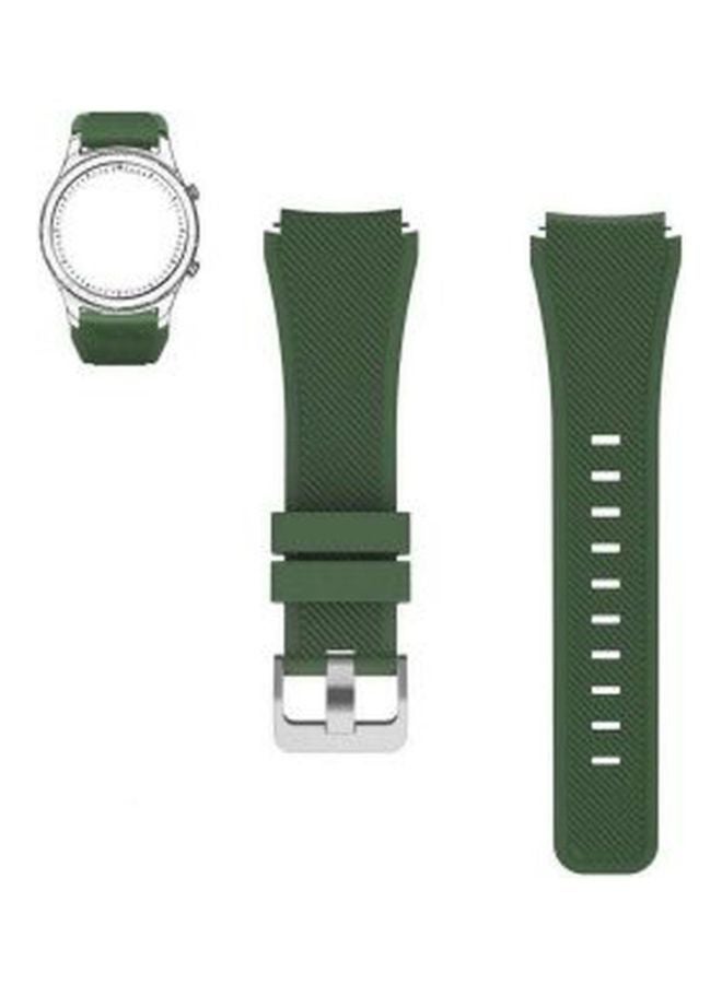MARGOUN Replacement Band For Samsung Gear S3 Frontier/Classic Green/Silver - Image 3
