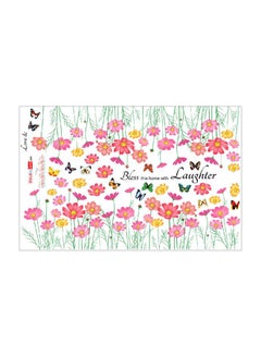 Stickie Art Bless This Home With Love And Laughter” Flowers And Butterflies Large Wall Decal Multicolour 60x90cm  - Image 1