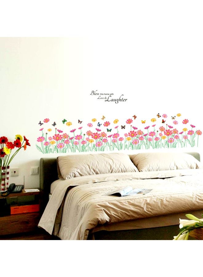 Stickie Art Bless This Home With Love And Laughter” Flowers And Butterflies Large Wall Decal Multicolour 60x90cm - Image 2