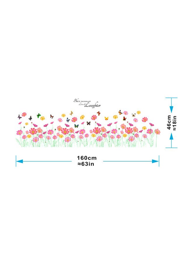 Stickie Art Bless This Home With Love And Laughter” Flowers And Butterflies Large Wall Decal Multicolour 60x90cm - Image 3