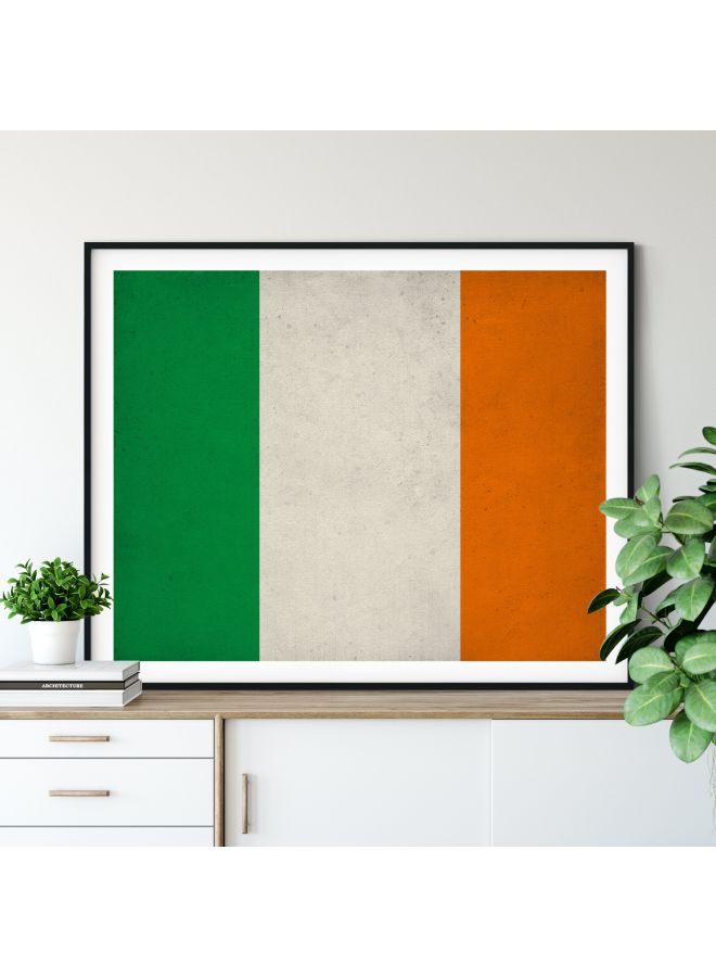 Boomah Accessories Ireland Flag Poster With Frame Grey/Green/Orange 21x30cm 