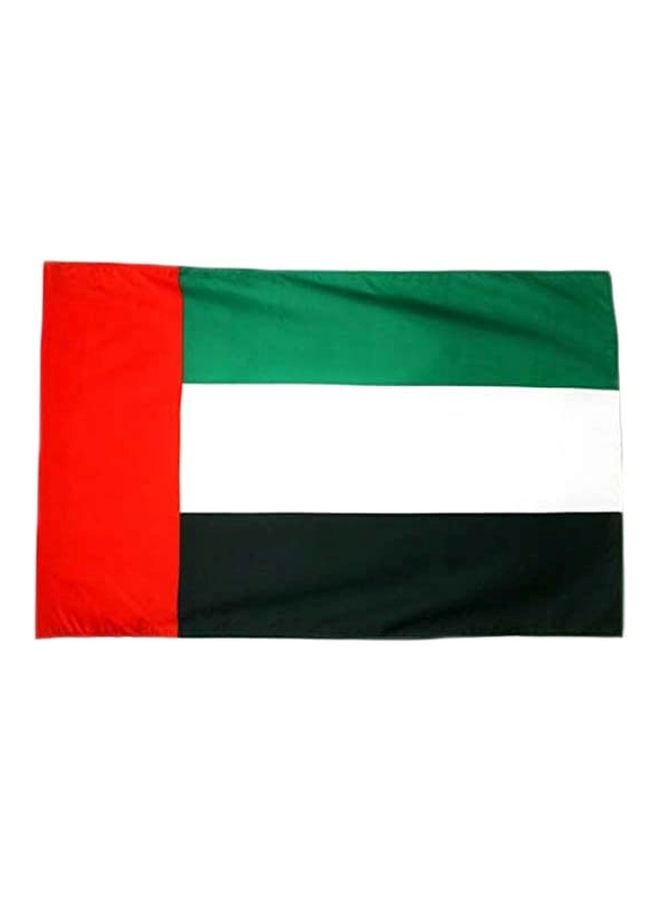 علم الإمارات العربية المتحدة من البوليستر للأماكن الخارجية مكون من 10 قطع أخضر/أسود/أبيض 90x150سم 
