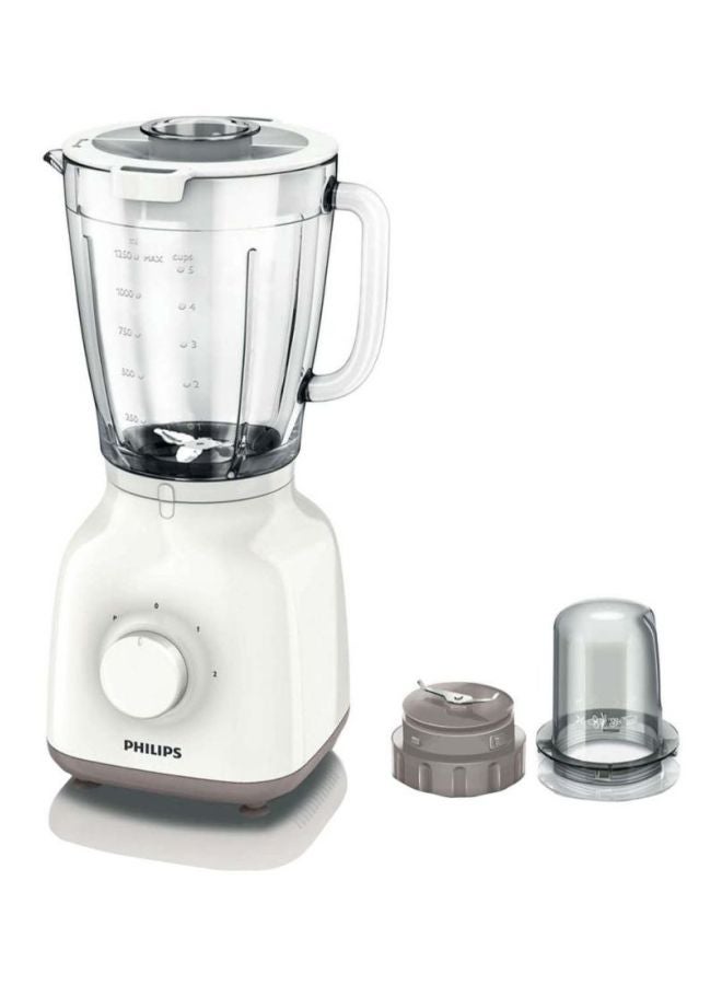 فيليبس خلاط برو بليند 4 سعة 1.5 لتر وبقدرة 400 وات، من مجموعة ديلي 1.5 L 400.0 W HR2106/00 أبيض/ بني/ شفاف - Image 1