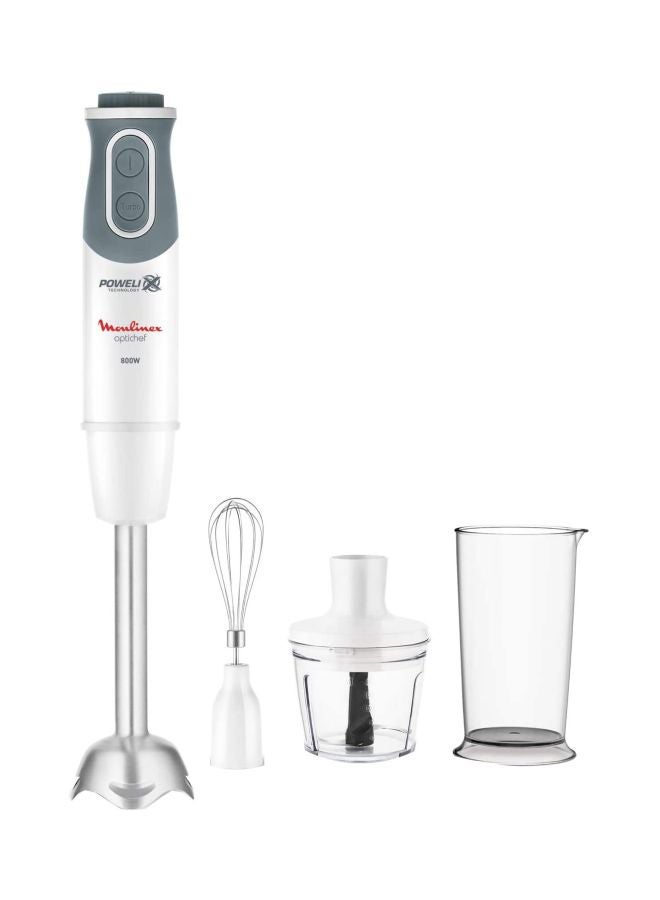 Moulinex Opti Chef Hand Blender 800W With Skype And Mixer DD643127 White/Grey - Image 1