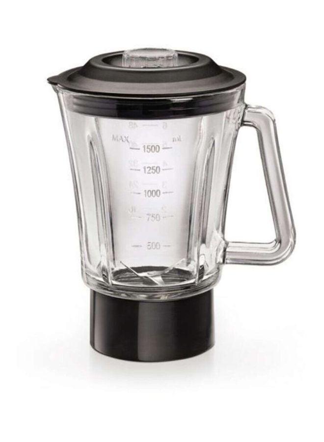 بلاك اند ديكر خلاط ومطحنة 1.5 L 600.0 W BX600G-B5 أسود/ فضي/ شفاف - Image 2