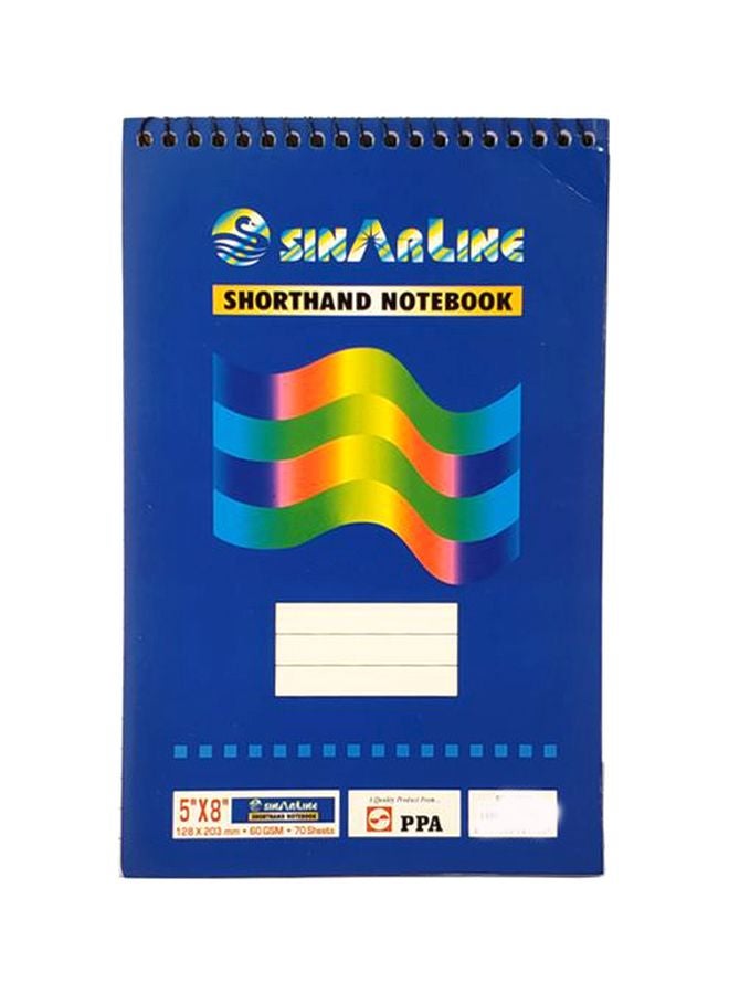 SINARLINE 12-Piece Shorthand Notebook Set Blue/Green/Black
