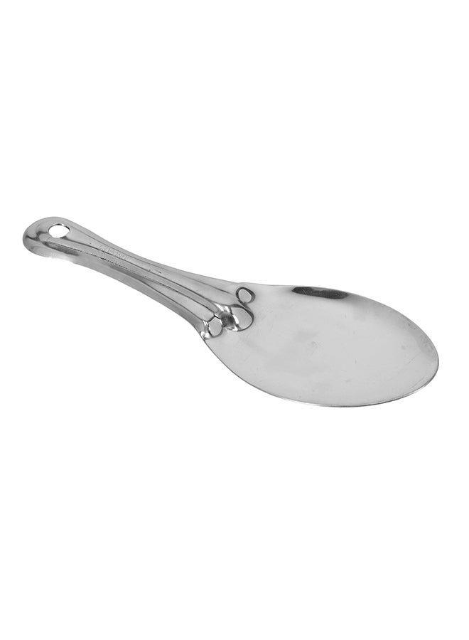 ديلكاسا ملعقة مسطحة للأرز من الستانلس ستيل فضي 9.5بوصة  - Image 1