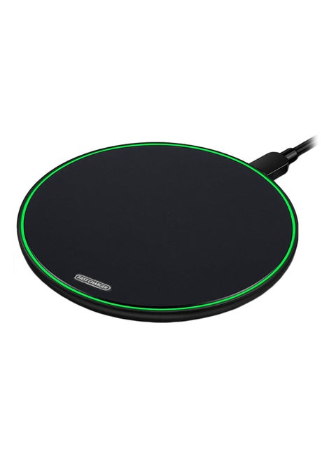 Wireless Fast Charger Pad For Apple iPhone 11/11 Pro/XS/XR/8/8 Plus/Samsung Galaxy S9+/S8+/S7/Note 9 Black/Green