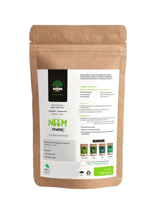 Green Tree - Herbal Neem Powder 100grams - Image 1