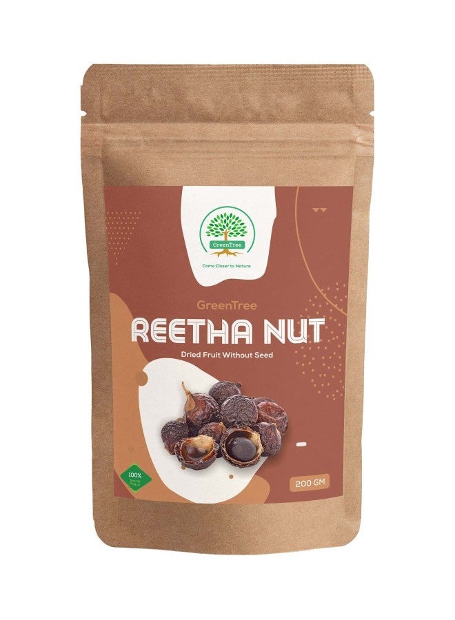Green Tree Reetha Nut Dried Fruit Without Seed 200grams - Image 1