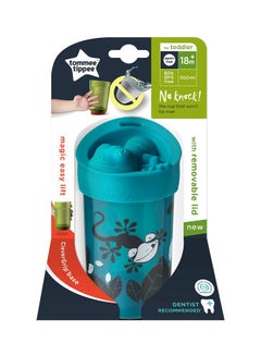 tommee tippee No Knock Sippy Cup With Removable Lid, 18+ M, 300 mL - Blue/White/Black  - Image 3