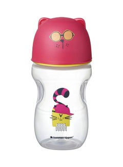 tommee tippee Soft Sippee Transition Cup, 12+ M, 300 mL - Clear/Pink/Yellow  - Image 1