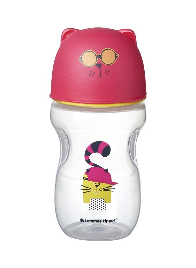 tommee tippee Soft Sippee Transition Cup, 12+ M, 300 mL - Clear/Pink/Yellow  - Image 1