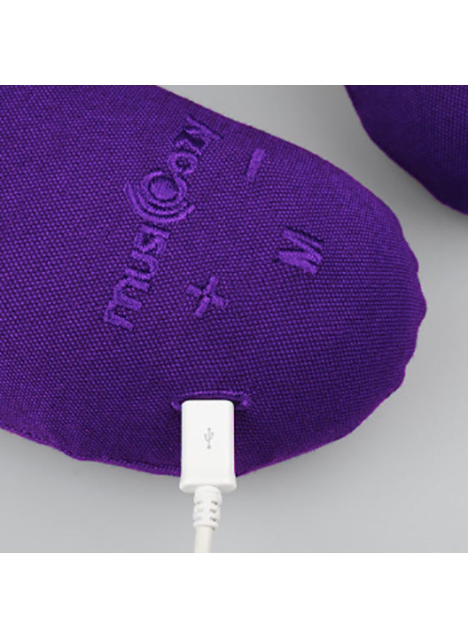 Bluetooth Music Pillow With Microphone And Speakers Cotton Violet 30cm - Image 3