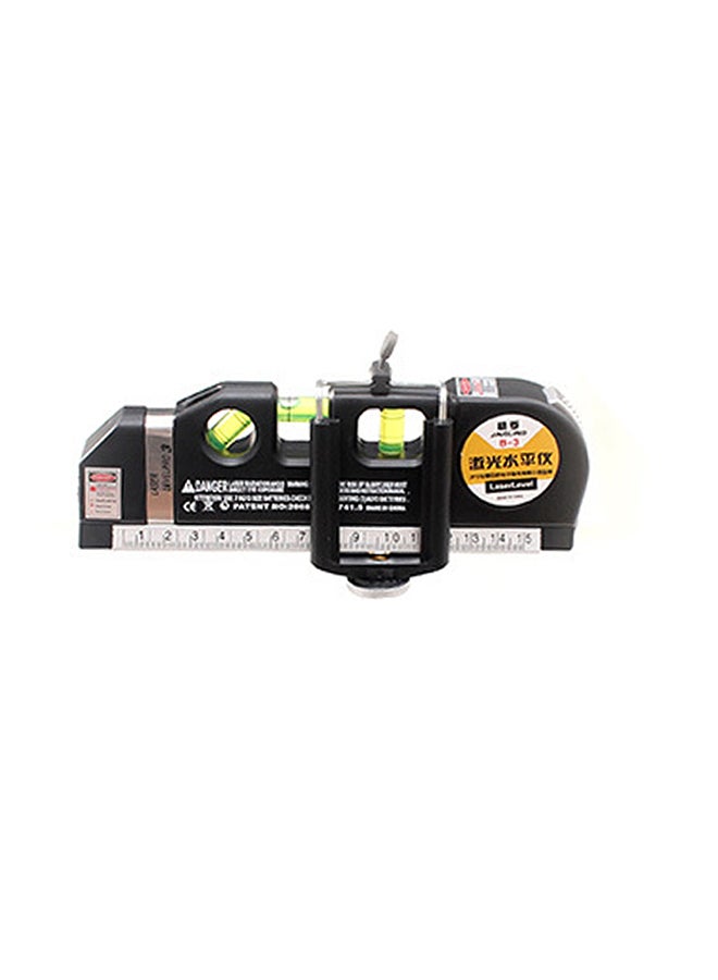 Generic 4in1 Multipurpose Measuring Instrument Laser Spirit Level with Metric Rulers and Measure Tape multicolour 19.00X3.00X7.00cm  - Image 1