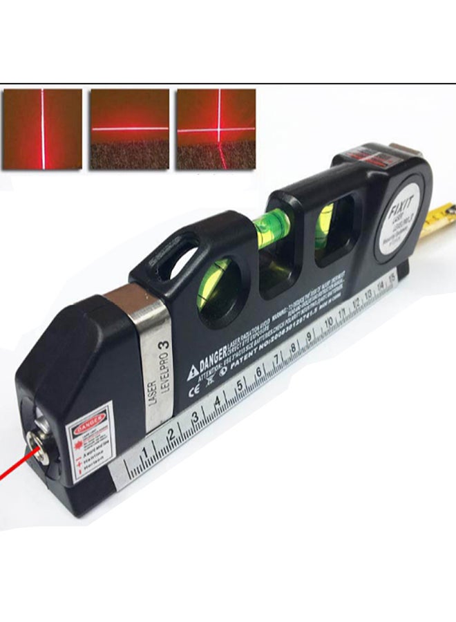Generic 4in1 Multipurpose Measuring Instrument Laser Spirit Level with Metric Rulers and Measure Tape multicolour 19.00X3.00X7.00cm  - Image 2