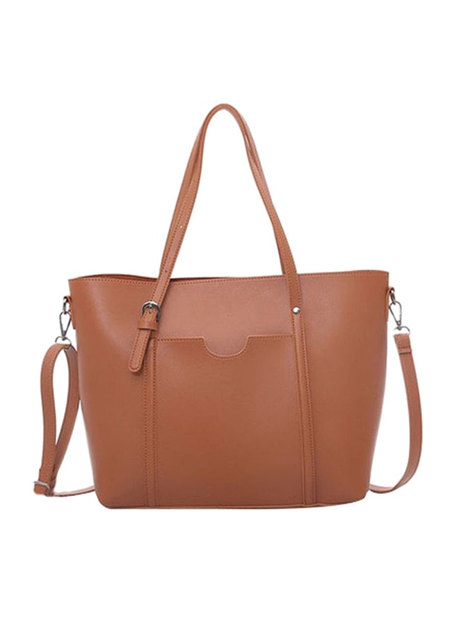 بيوينتي حقيبة حمل من الجلد بني - Image 1