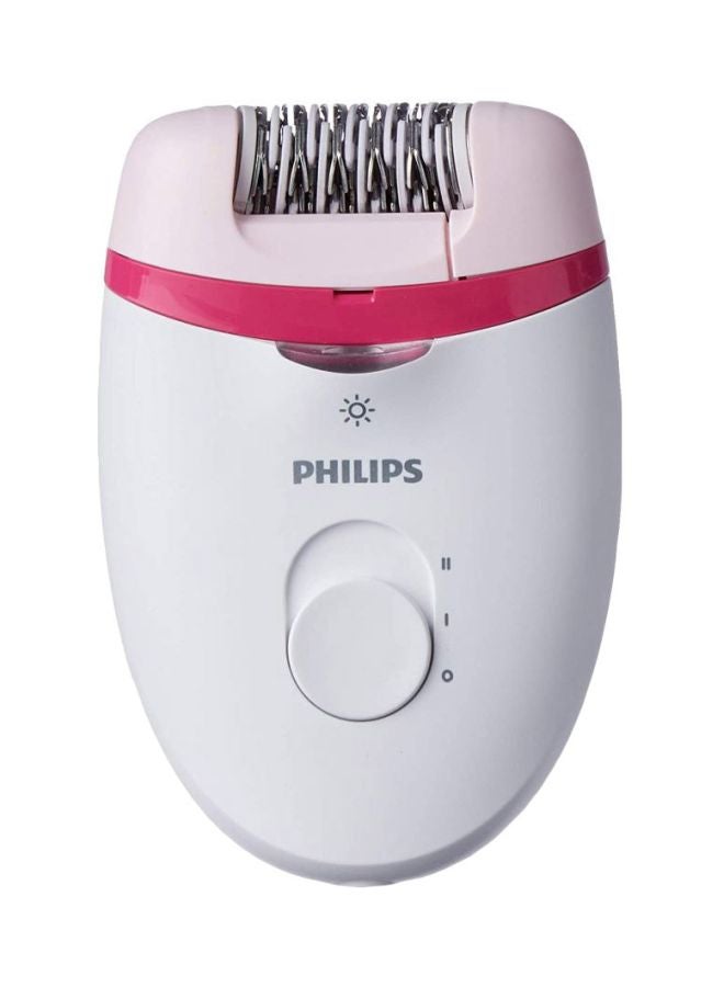 Philips Satinelle Essential Corded Compact Epilator BRE255/00, 2 Years Warranty White/Pink 