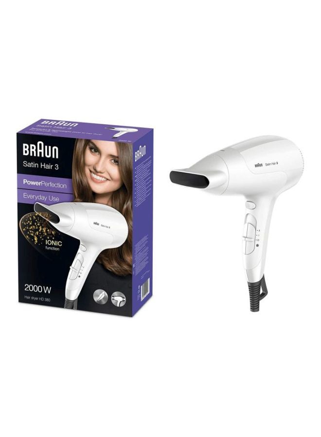 BRAUN Satin Hair 3 Power Perfection Dryer White  - Image 3