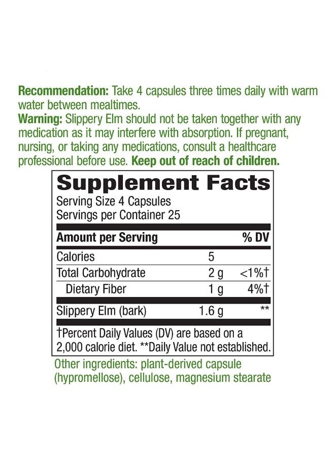 Nature's Way Slippery Elm 100 Capsules - Image 4