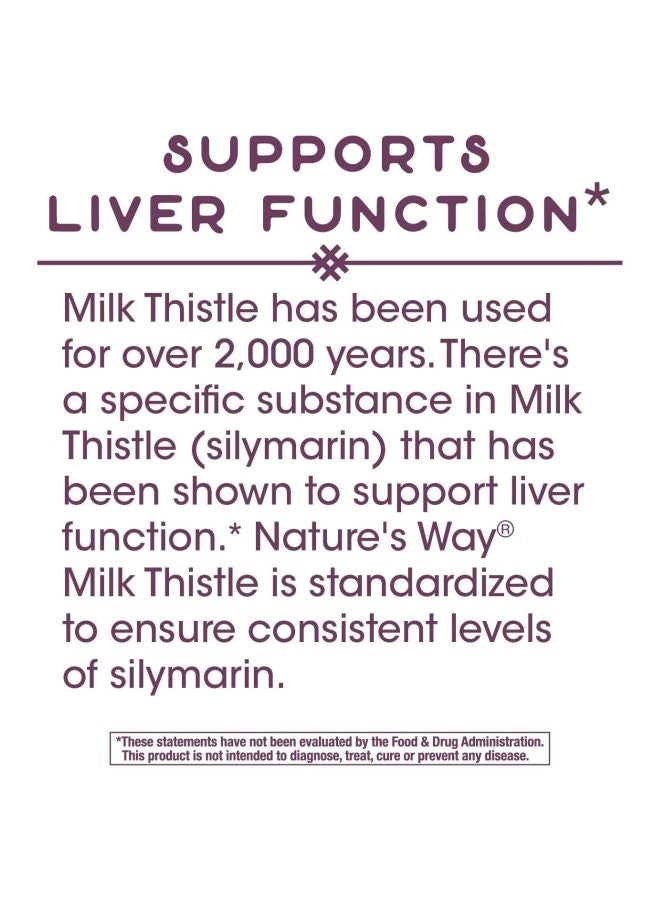 Nature's Way Milk Thistle Extract Capsules 60 Vegan Capsules - Image 3
