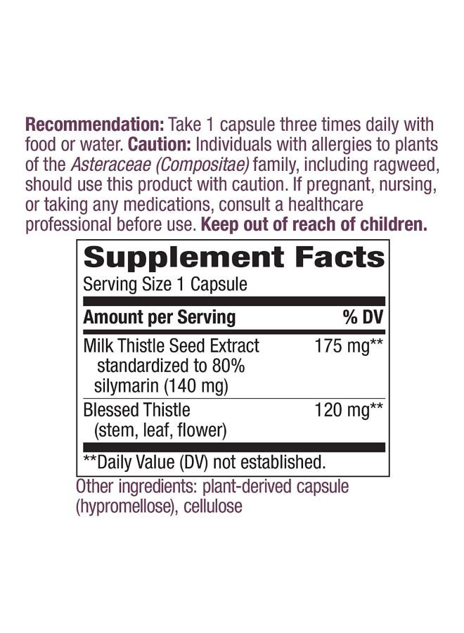 Nature's Way Milk Thistle Extract Capsules 60 Vegan Capsules - Image 4