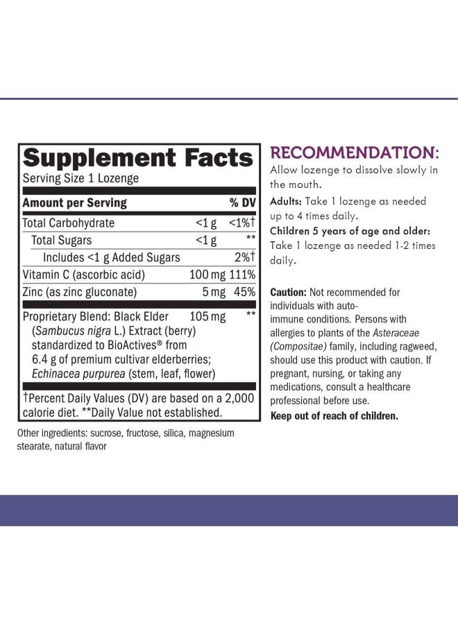 Sambucus Standard Elderberry - 30 Lozenges