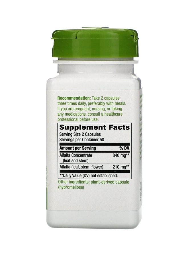 Nature's Way - Alfalfa Concentrate Dietary Supplement 840mg - 100 Capsules - Image 1