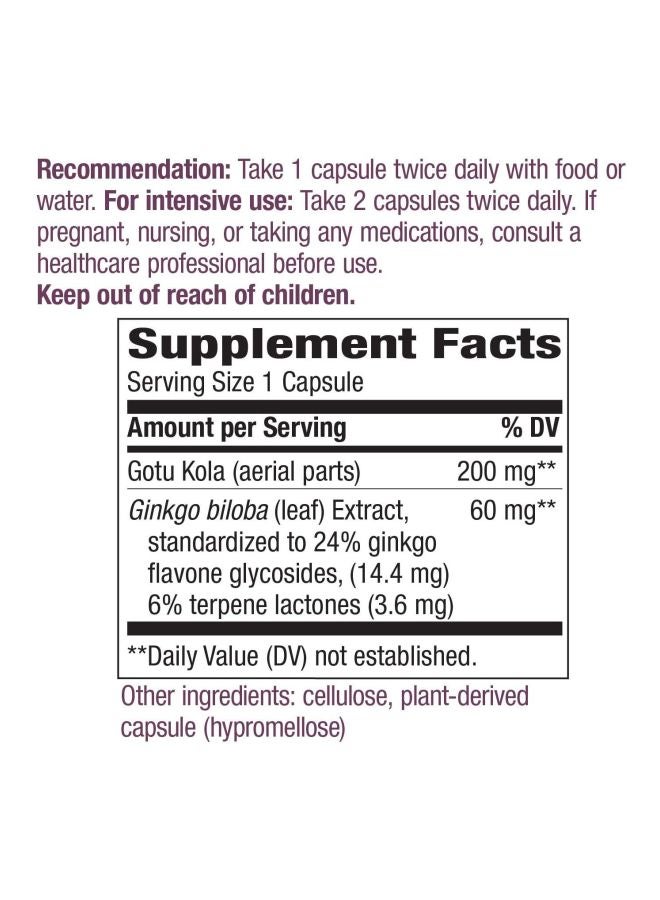 ناتشرز واي مكمل غذائي بخلاصة الجنكة موافق للمعايير القياسية - 120 كبسولة نباتية - Image 3