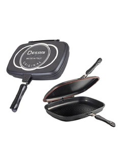 DESSINI Double Sided Grill Pan Black/Silver 36x15x8cm  - Image 2